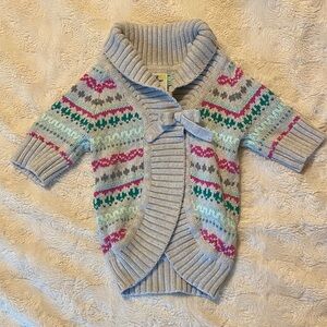 Cozy Gray Patterned Kids Sweater